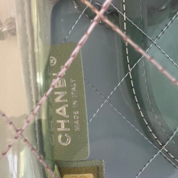 Chanel 18S Coco Splash Pastel Rainbow PVC Medium Flap Bag - Picture 4 of 6